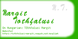 margit tothfalusi business card